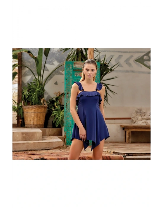 Fırfır Detaylı Özel Tasarım Etekli Mayo 3145