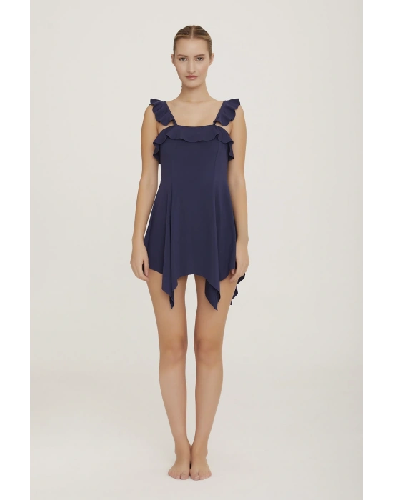 Fırfır Detaylı Özel Tasarım Etekli Mayo 3145