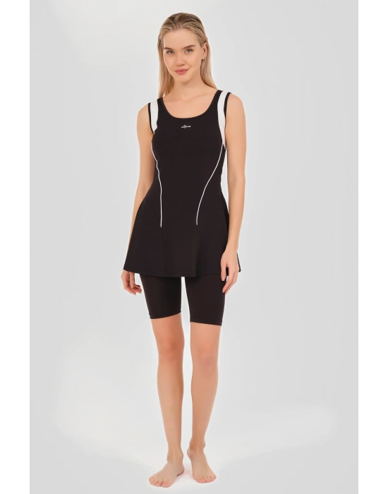 Tenis Askılı Yarı Kapalı Mayo