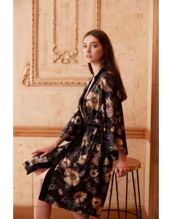 Kadın Siyah Tek Sabahlık