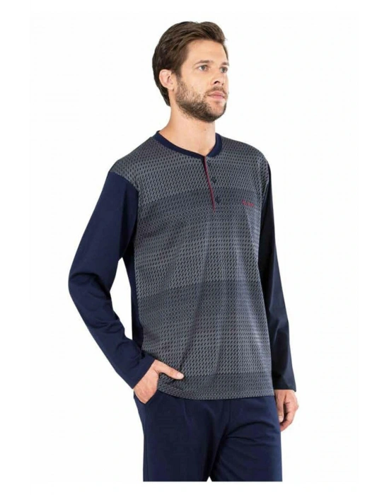 5464 Erkek Jakarlı Pijama 22k