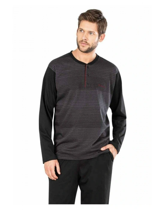 5464 Erkek Jakarlı Pijama 22k