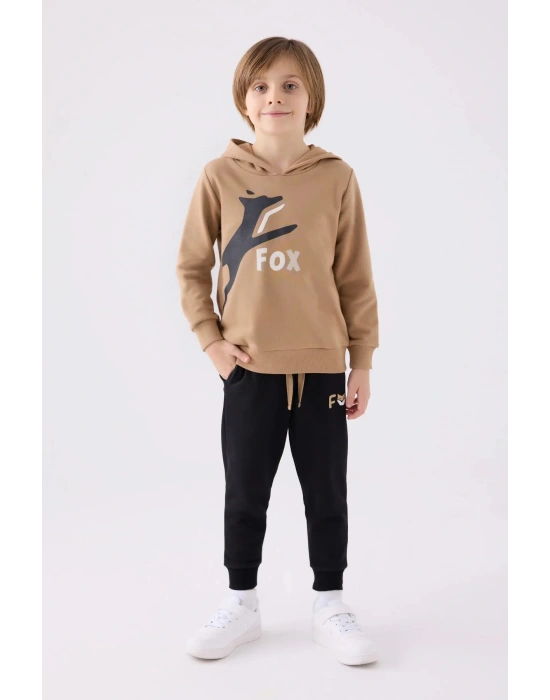 Erkek Çocuk Kahverengi Eşofman Takımı