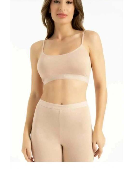 Bambu Çıkarılabilir Pedli İp Askılı Kadın Büstiyer 1257