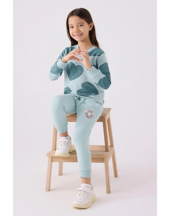 KIZ ÇOCUK EŞOFMAN TAKIM ,ÜÇ İPLİK DOKUMA