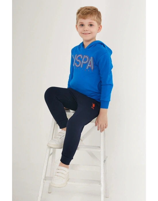 Us1545-s 4-15 Yaş Lisanslı Us Polo Assn Erkek Çocuk Takım -saks Mavi