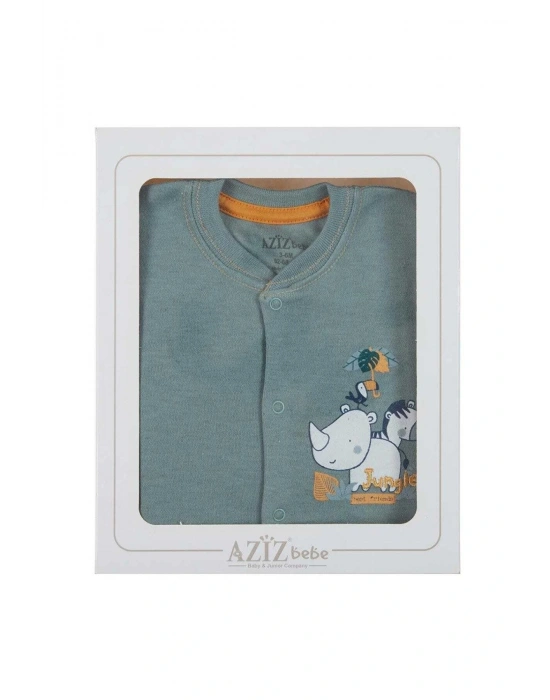 k Erkek Bebek Badi Patikli Pantolon 2li Takım 0-6 Ay 2827