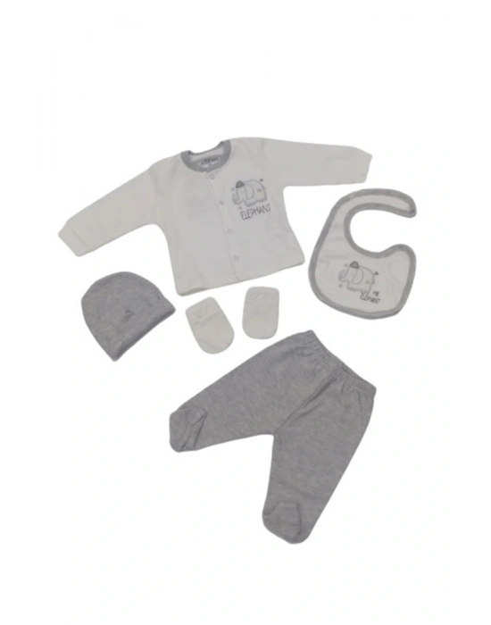 5li Zıbın Seti 5275 Ekru Gri