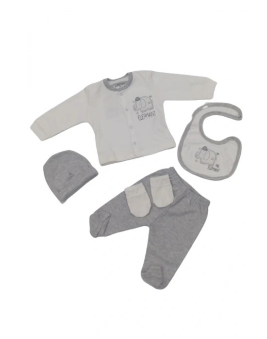 5li Zıbın Seti 5275 Ekru Gri