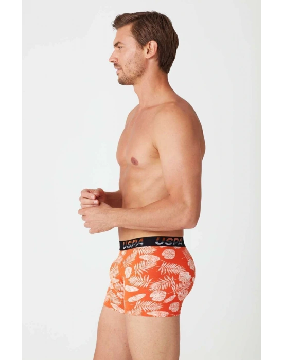 Erkek Siyah - Turuncu 2 Li Boxer 80212ınt