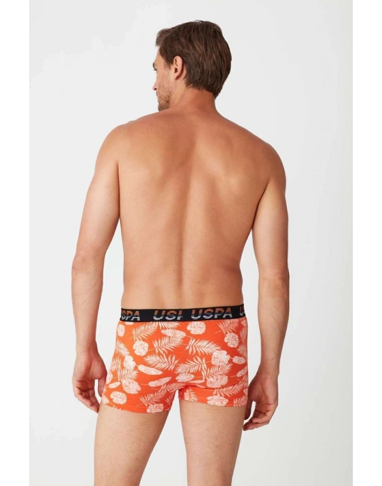 Erkek Siyah - Turuncu 2 Li Boxer 80212ınt