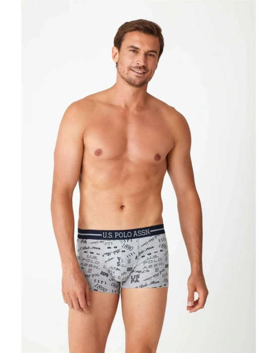 Erkek Lacivert - Gri Melanj 2 Li Boxer