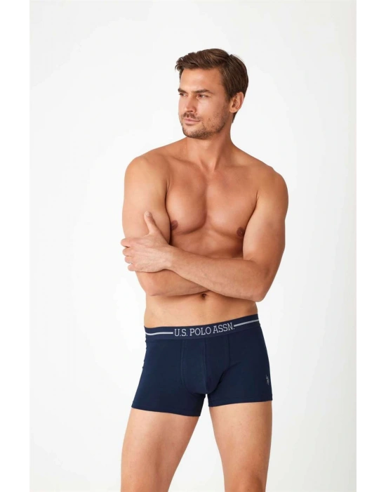 Erkek Lacivert - Gri Melanj 2 Li Boxer