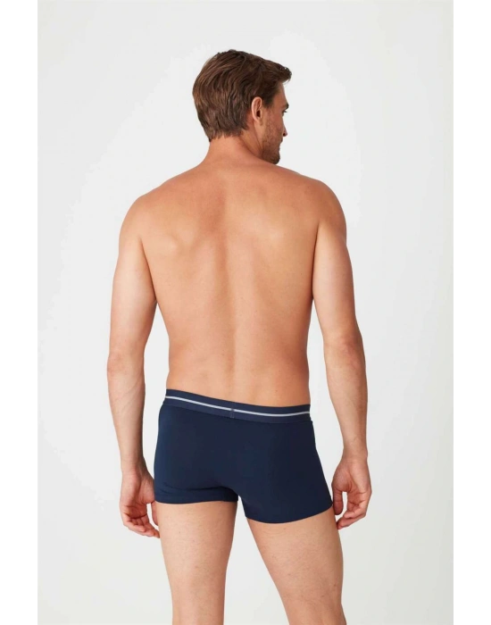 Erkek Lacivert - Gri Melanj 2 Li Boxer