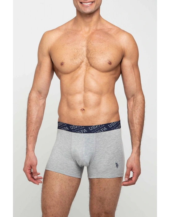 Erkek Gri Melanj - Lacivert 2 Li Boxer 80342