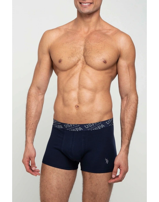 Erkek Gri Melanj - Lacivert 2 Li Boxer 80342