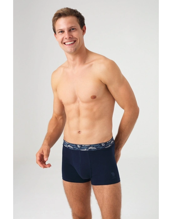 Erkek Gri Melanj - Lacivert 2 Li Boxer 80357