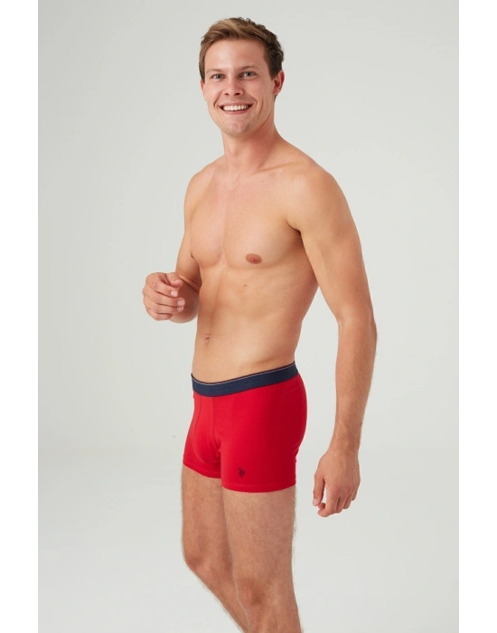 Erkek Kırmızı - Lacivert 2 Li Boxer 80361