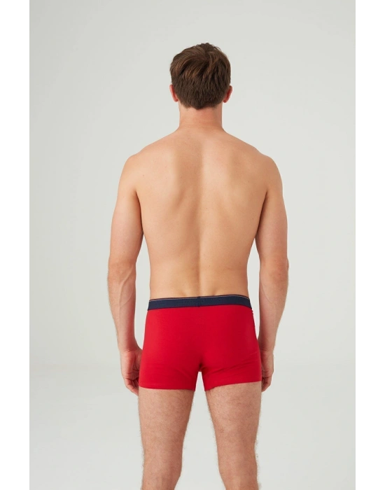 Erkek Kırmızı - Lacivert 2 Li Boxer 80361