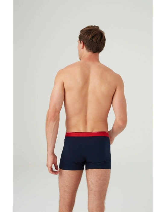 Erkek Kırmızı - Lacivert 2 Li Boxer 80361