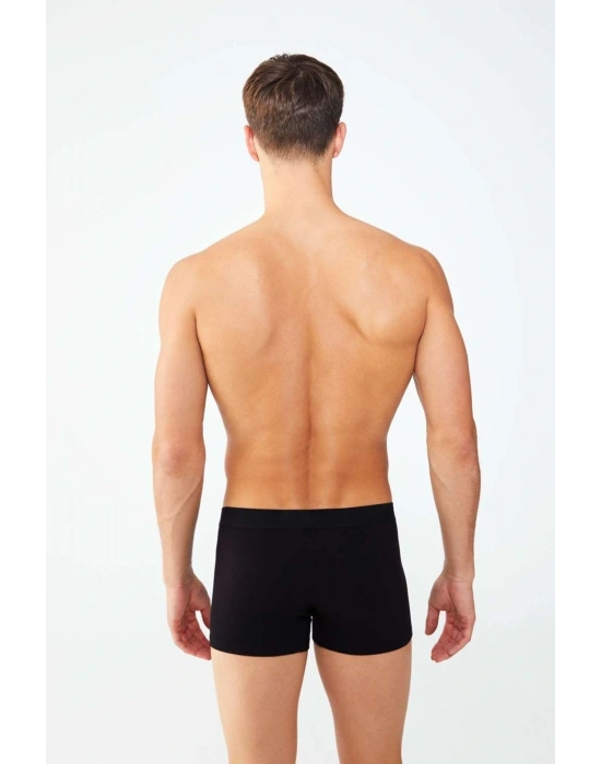 Erkek Antrasit Melanj - Siyah - Baskılı 3 Lü Boxer