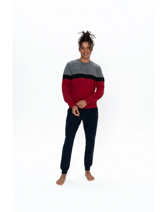 U.S. Polo Assn. Erkek %100 Pamuk 2 İplik Dokuma Ev Giyim Pijama Takım 18821