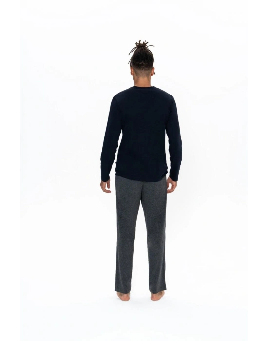 U.S. Polo Assn. Erkek %100 Pamuk  Erkek Lacivert Pijama Takımı 18834