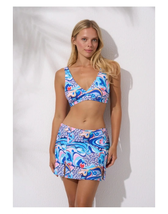 Kadın Lotus Etekli Fra Bikini Takım