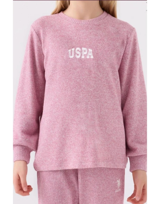 Us Polo Kız Çocuk Uzun Kol Pijama Takım US1987 Leylak