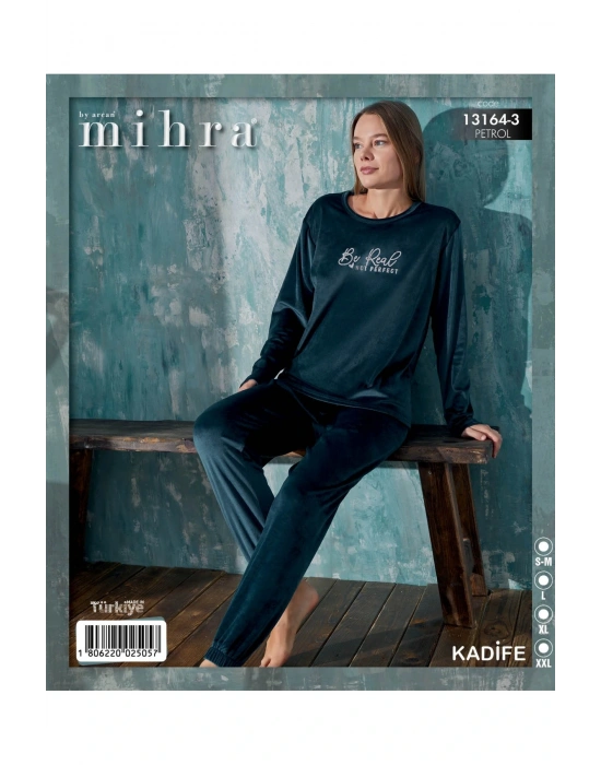 13164-3 KADİFE BE REAL PİJAMA TAKIMI