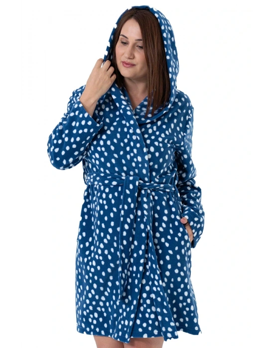 Polar Büyük Beden Kapsonlu Kısa Sabahlık , 103167