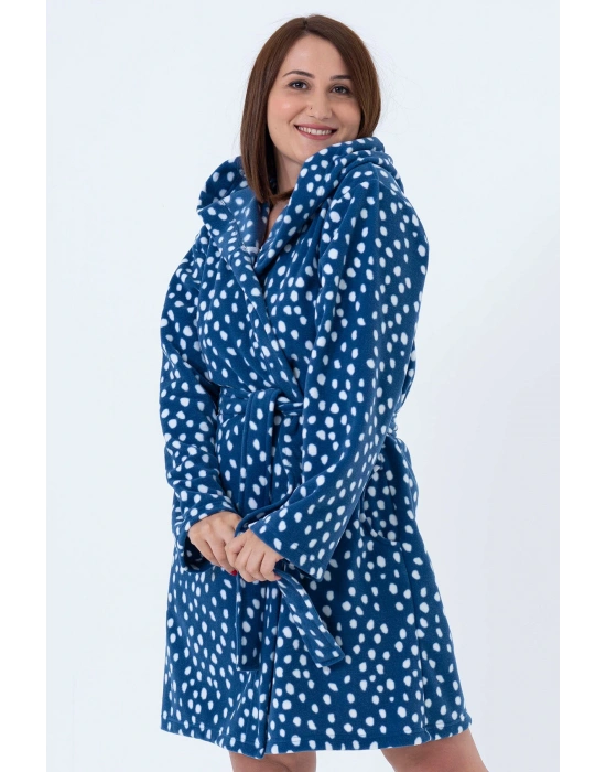 Polar Büyük Beden Kapsonlu Kısa Sabahlık , 103167