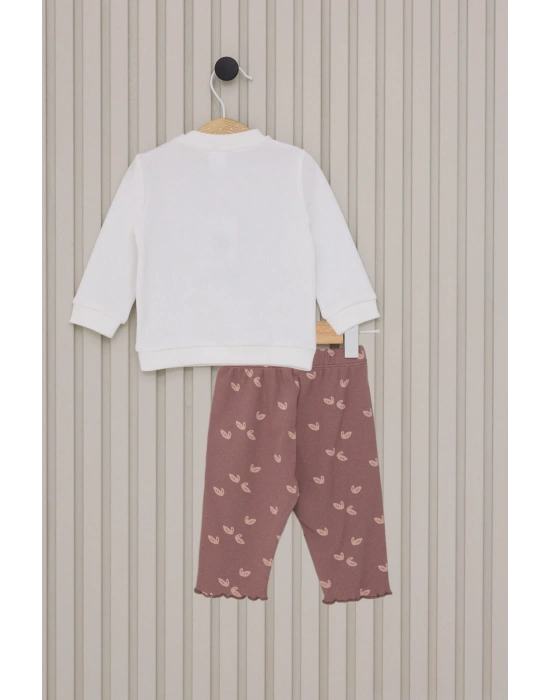 Kız Bebek Beyaz 2li Bebek Takım