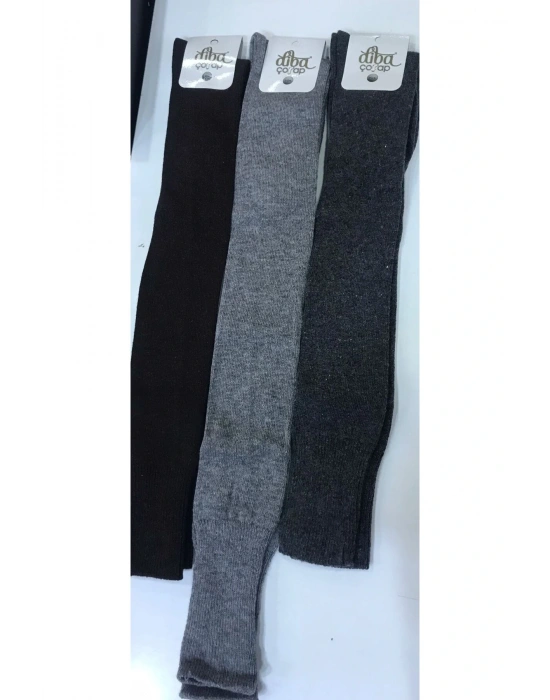 3 Adet Lambswool Yün Kışlık Kadın Diz Çorap