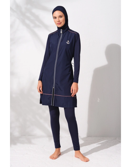 Uzunkollu Fermuarlı Tesettür Mayo Uzunkollu Fermuarlı Tesettür Mayo 231924_LACIVERT