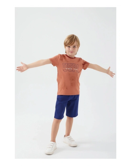 US POLO %100 PAMUK ERKEK ÖOCUK GARSON BOY ŞORT TAKIM 1344