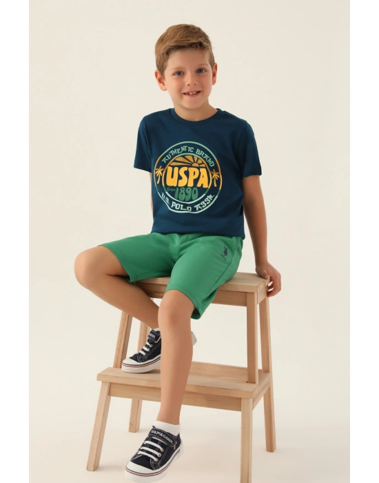 Us1741 Erkek Çocuk Palm Tree Detail Alt Üst Takım