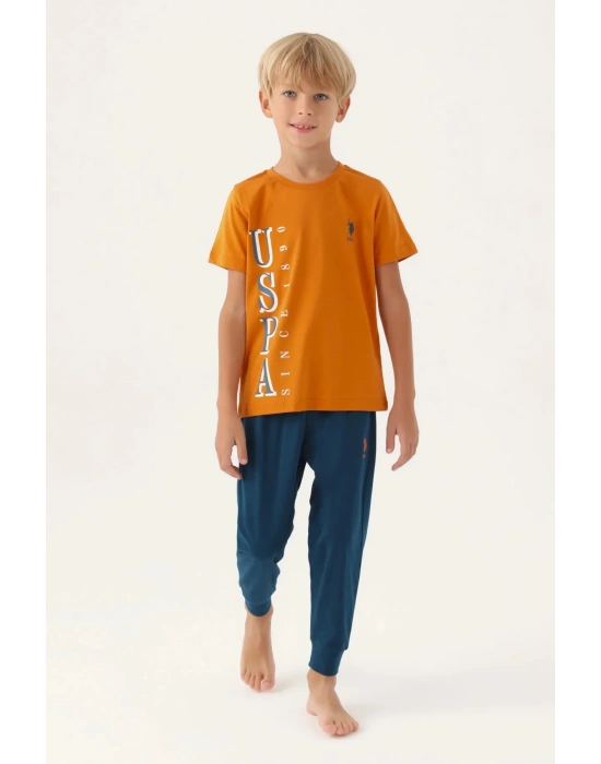 Erkek Çocuk, Lisanslı, USPA, Lacivert, T-shirt 2li Takım