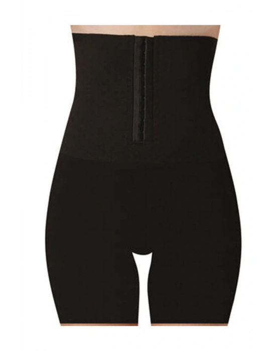 Fermuarlı Toparlayıcı Paçalı Kadın Korse Siyah 5523