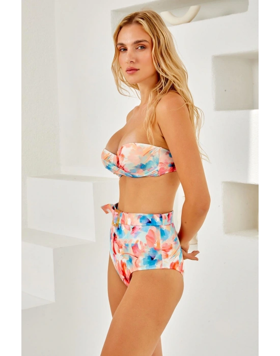 Dolgulu Straplez Aksesuarlı Bikini Takım 4204