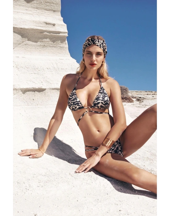 Aksesuarlı String Üçgen Bikini Takım 4229