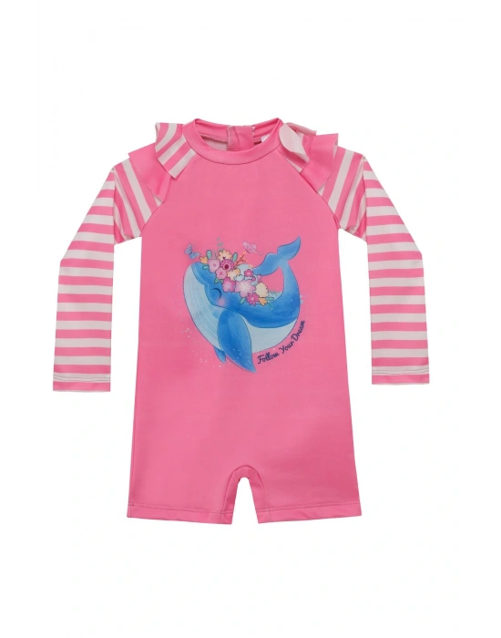 Fermo Uzun Kollu Kız Bebek Tulum 5112