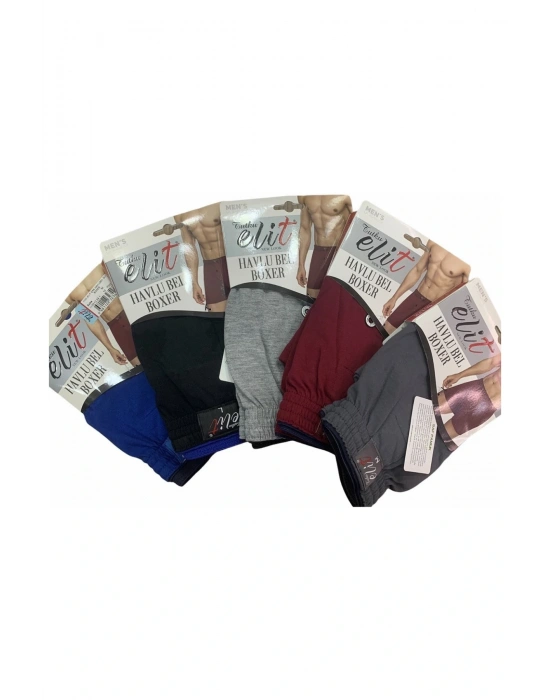 3 Adet Erkek Havlu Bel Karışık Düz Renk Boxer % 100 Pamuk Elit 1101 Abani Classic