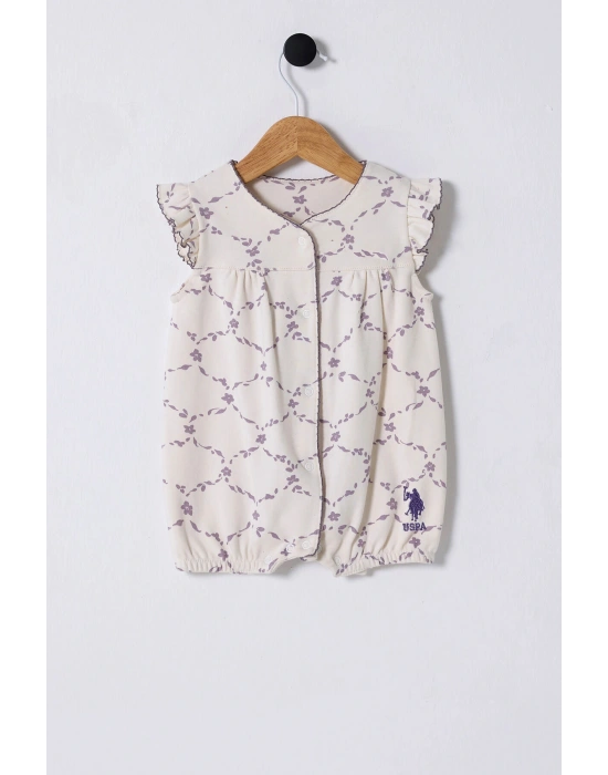 U.S. Polo Assn. Kız Bebek Beyaz Tulum