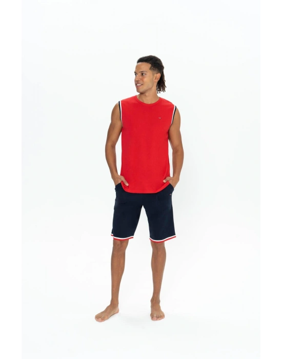 Erkek Kırmızı Şort Takım - 18872