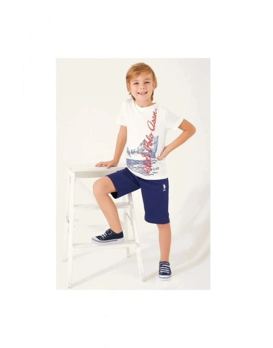 U.s. Polo Assn 1357 Picture Signature Detail Erkek Çocuk Bermuda Takım