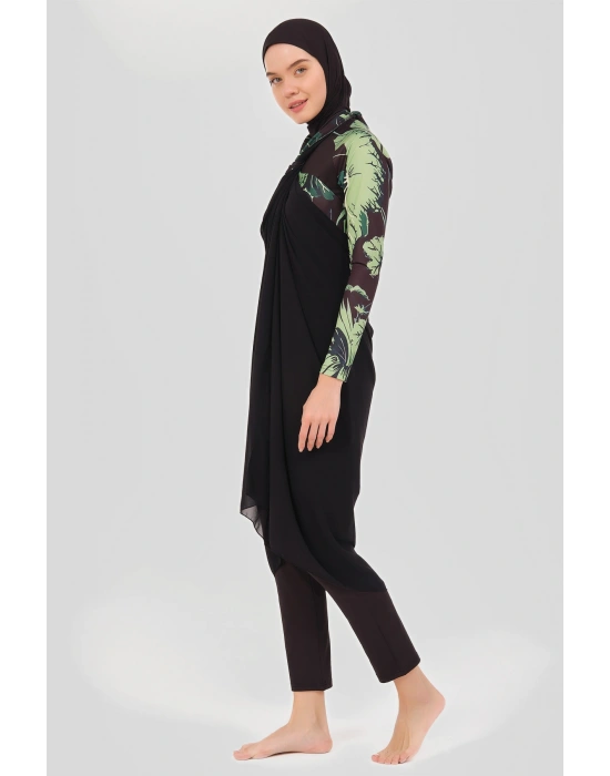 Reglan Kol Dik Yaka Tesettür Mayo