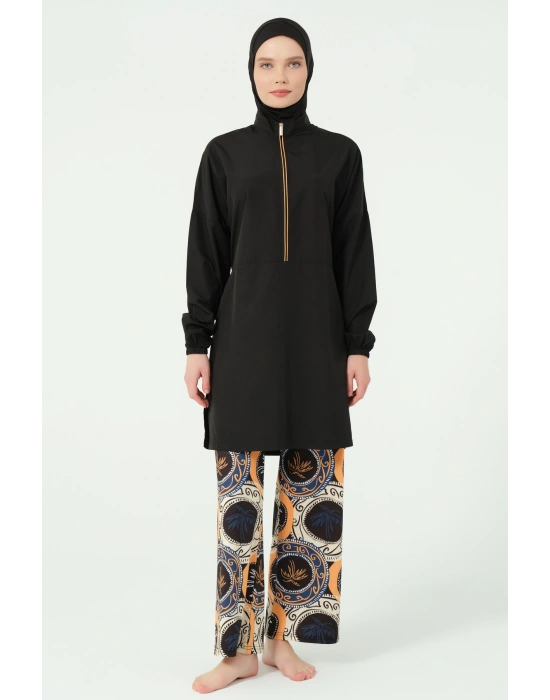 Pantolonu Desenli Tesettür Mayo