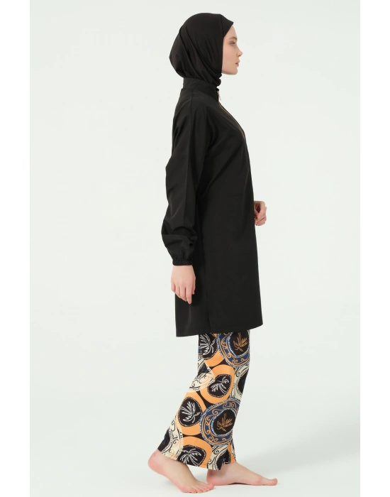 Pantolonu Desenli Tesettür Mayo