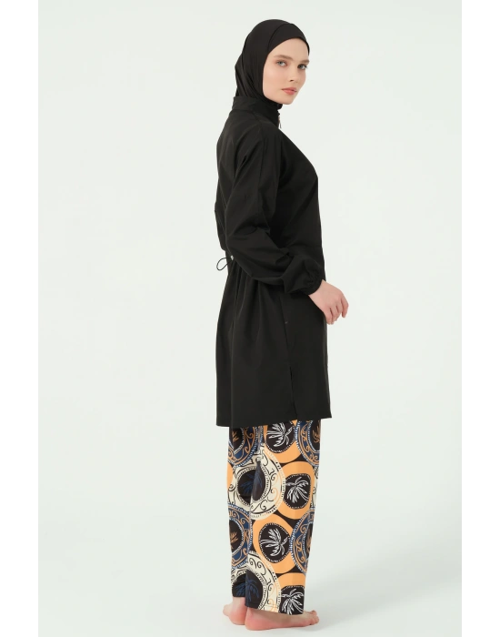 Pantolonu Desenli Tesettür Mayo